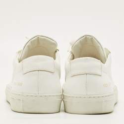 Pre Owned Common Projects Achilles Size 43 White Leather Lace Up Sneakers
