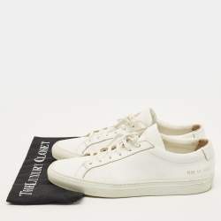 Pre Owned Common Projects Achilles Size 43 White Leather Lace Up Sneakers