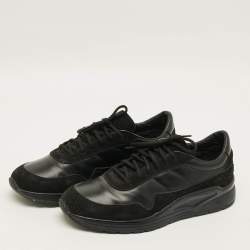 Pre Owned Common Projects Track Classic Size 43 Black Leather Suede Lace Up Sneakers