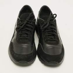 Pre Owned Common Projects Track Classic Size 43 Black Leather Suede Lace Up Sneakers