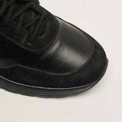 Pre Owned Common Projects Track Classic Size 43 Black Leather Suede Lace Up Sneakers