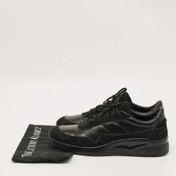 Pre Owned Common Projects Track Classic Size 43 Black Leather Suede Lace Up Sneakers