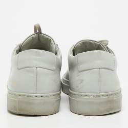 Pre Owned Common Projects Achilles Size 45 Grey Leather Lace Up Sneakers