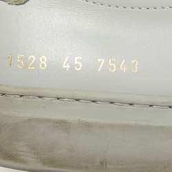 Pre Owned Common Projects Achilles Size 45 Grey Leather Lace Up Sneakers