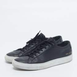 Pre Owned Common Projects Achilles Size 43 Black Leather Low Top Sneakers