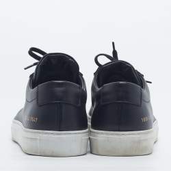 Pre Owned Common Projects Achilles Size 43 Black Leather Low Top Sneakers