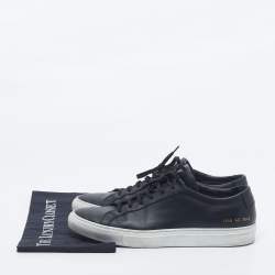 Pre Owned Common Projects Achilles Size 43 Black Leather Low Top Sneakers