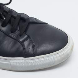Pre Owned Common Projects Achilles Size 43 Black Leather Low Top Sneakers