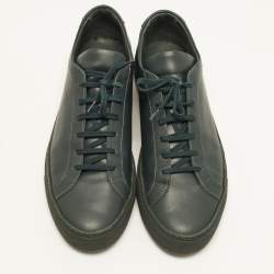 Pre Owned Common Projects Achilles Size 45 Dark Green Leather Low Top Sneakers