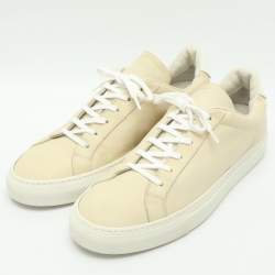 Pre Owned Common Projects Retro Size 42 Cream Leather Low Top Sneakers