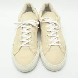 Pre Owned Common Projects Retro Size 42 Cream Leather Low Top Sneakers