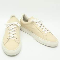 Pre Owned Common Projects Retro Size 42 Cream Leather Low Top Sneakers