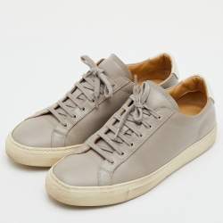 مملوكة مسبقًا Common Projects Achilles Size 40 Light Grey Leather Low Top Sneakers