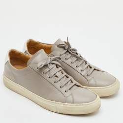 مملوكة مسبقًا Common Projects Achilles Size 40 Light Grey Leather Low Top Sneakers