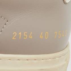 مملوكة مسبقًا Common Projects Achilles Size 40 Light Grey Leather Low Top Sneakers