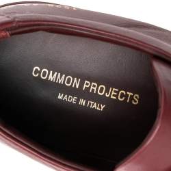 Common Projects Burgundy Leather Achilles Lace Up Sneaker Size 43