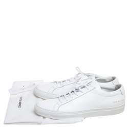 Common Projects White Leather Achilles Lace-Up Sneakers Size 44