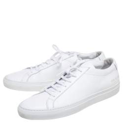 Common Projects White Leather Achilles Lace-Up Sneakers Size 44