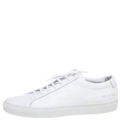 Common Projects White Leather Achilles Lace-Up Sneakers Size 44