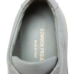 Common Projects Grey Leather Achilles Lace Up Sneakers Size 38
