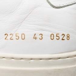 Common Projects White Leather Lace Up Sneakers Size 43