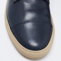 Common Projects Blue Leather Ankle Length Boots Size 41