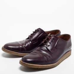 Pre Owned Common Projects Burgundy Leather Lace Up Derby Size 44