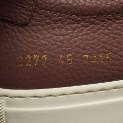 Common Projects Brown Leather Low Top Sneakers Size 45