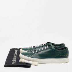 Pre Owned Common Projects Green Leather Achilles Low Top Sneakers Size 40