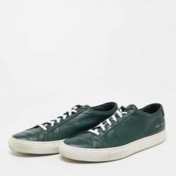 Pre Owned Common Projects Green Leather Achilles Low Top Sneakers Size 40
