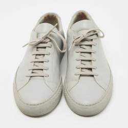 Common Projects Grey Leather Achilles Sneakers Size 41