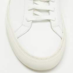  Common Projects White Leather Achilles Low Top Sneakers Size 44