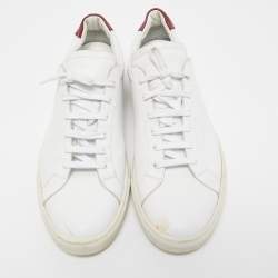 Pre Owned Common Projects White Leather Retro Low Top Sneakers Size 44