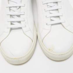 Pre Owned Common Projects White Leather Retro Low Top Sneakers Size 44