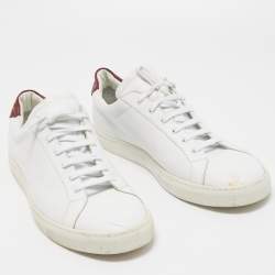 Pre Owned Common Projects White Leather Retro Low Top Sneakers Size 44