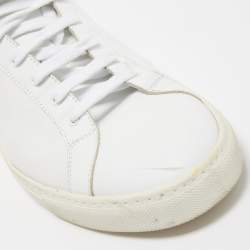 Pre Owned Common Projects White Leather Retro Low Top Sneakers Size 44