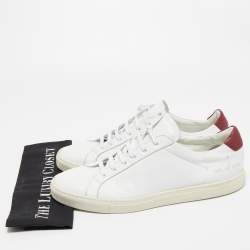 Pre Owned Common Projects White Leather Retro Low Top Sneakers Size 44