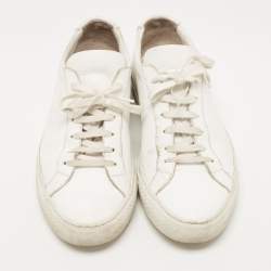 Common Projects White Leather Achilles Sneakers Size 40