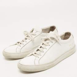Common Projects White Leather Achilles Sneakers Size 40