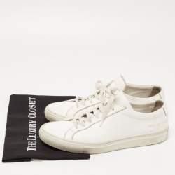 Common Projects White Leather Achilles Sneakers Size 40