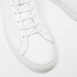 Common Projects White Leather Achilles Sneakers Size 45