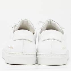 Common Projects White Leather Achilles Sneakers Size 45