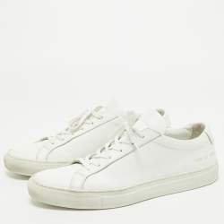 Common Projects White Leather Low Top Sneakers Size 41