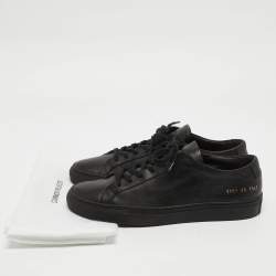 Common Projects Black Leather Achilles Sneakers Size 39