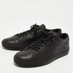 Common Projects Black Leather Achilles Sneakers Size 39