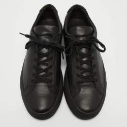 Common Projects Black Leather Achilles Sneakers Size 39