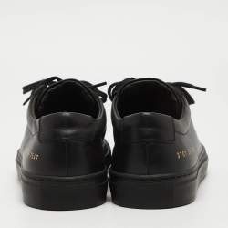 Common Projects Black Leather Achilles Sneakers Size 39