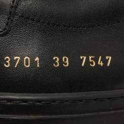 Common Projects Black Leather Achilles Sneakers Size 39