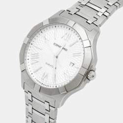 Pre Owned Concord Silver Stainless Steel Saratoga 02.1.14.1058 Men's Wristwatch 40 mm