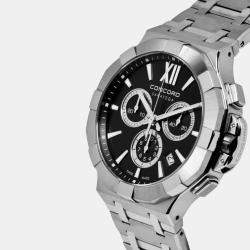 Concord Black Stainless Steel Saratoga 0320490 Automatic Men's Wristwatch 43 mm